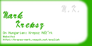 mark krepsz business card